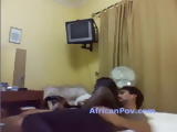 Amateur Ebony African Girl Sucks White Dick on Hidden Cam