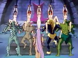 Five hentai girls chained and group fucking by monsters