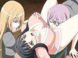 Bigboobs Japanese hentai foursome lesbians fucked