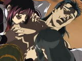Lucky anime gangbang and cummed act
