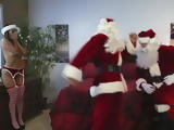 Slutty Sants Wife Caught Cheating her Hubby With Another Santa