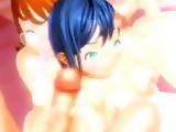 3D hentai shemale threesome hot fucked