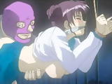 Roped hentai with a muzzle hard sex