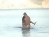 Crazy Couple Fucks In The Sea