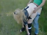 Cheating Amateur Wife Gets Creampied In The Forest By Her Lover