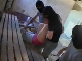 Girl Brutally Fucked by Three Masked Hooligans  Rape Fantasy