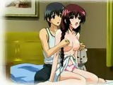 Busty hentai threesome sex and cum