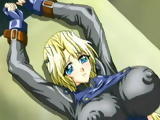 Captive hentai gets squeezed her huge melon tits by doctor