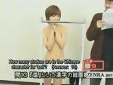 Subtitled Japanese quiz show with nudist Japan student
