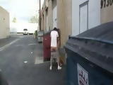 Girl Fucked Beside Bins in an Alley