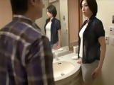 Guy Walks On His Buddys Wife Touching Tits In A Toilet