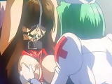 Bondage hentai with muzzle toying her wetpussy