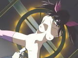 Chained hentai maid gets shoved speculum into her virgin pussy