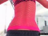 Shy college teen shows sexy strip dance