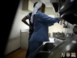 Restaurant Cleaning Lady Secretly Taped Giving Blowjob To Young Bartender