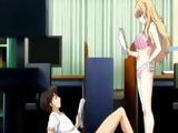 Busty hentai riding a stiff dick