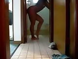 Sexy babe with nice ass dancing and stripping