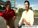 Public blowjob on a container storage
