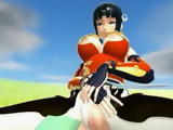 Cute 3D hentai shemale masturbating