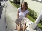 Busty Blonde Gets Opportunity To Get Extra Money For Quick Time From Stranger