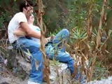 Voyeur Taped Teen Couple In Woods Near Beach having Sex