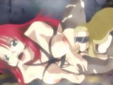 Bondage hentai maid with a muzzle  sucking and fucking