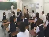 New Japanese transfer student goes naked in school CFNM style
