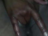Fingering Her Black Pussy Up Close