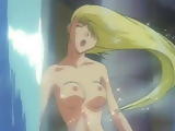Blonde Hentai Taking Bath And Masturbate In The Dungeon