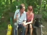 Granny Fucks With her Husband in Public Park