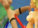 3D animated ghetto hot strapon fucked