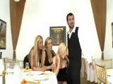 Cougars jerking off the waiter