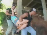 Guys Abused Bondage Blonde Girl Under The Bridge
