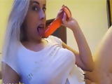 Playful Blonde Does Anal With A Dildo