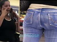 Wide Booty Mexican Milf In Jeans - Big Butt