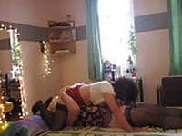 grannys Blow job and  crossdresser ass licking