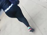 Sexy Ebony With Tight Spandex Booty