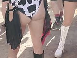Music Festival Blonde Babe Ass