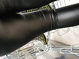 Milf w leather leggings fat ass! 