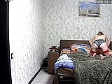 Hidden camera. Beautiful girl Fucks her lover, spying on her