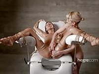 Lesbian Restrained Erotic Massage and Forced Orgasm
