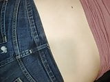 She let me cum on her jeans