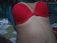Cheating desi wife showing her boobs