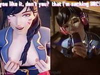 Blacked waifu - Liking D.va sucking that BBC