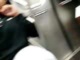 Big Asian ass on the train candid