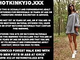 Hotkinkyjo forest walk end with two men fists in ass at once