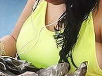 latina girl breasts displayed