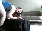 Big Fat Whore ridding anal plug