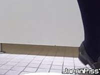 Gorgeous Japanese schoolgirls peeing in public bathroom