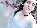 Pakistani girl in rain bathing 